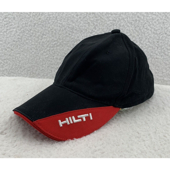 Hilti Baseball Hat Mens Strap Back Black Red Construction Engineer Architect Dad - Picture 1 of 8